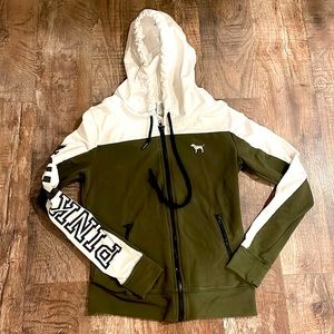 Pink zip up jacket xs